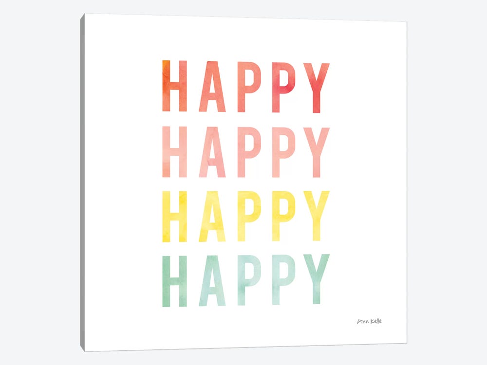 Happy Happy by Ann Kelle 1-piece Canvas Print