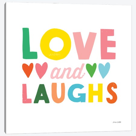 Love and Laughs Canvas Print #NKL44} by Ann Kelle Canvas Wall Art