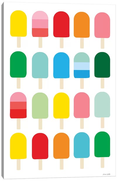 Popcycle Fun Canvas Art Print - Ice Cream & Popsicle Art