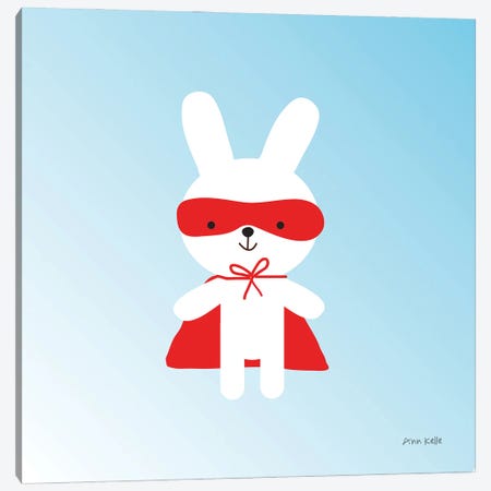 Rabbit Super Hero Canvas Print #NKL60} by Ann Kelle Canvas Print