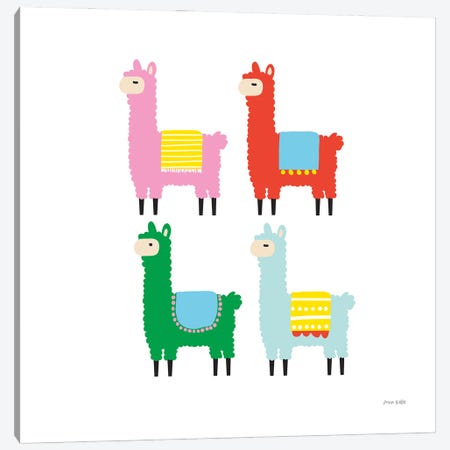 The Llamas Canvas Print #NKL82} by Ann Kelle Canvas Print