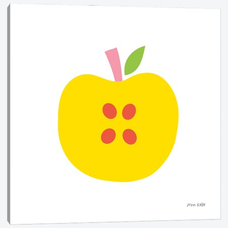 Yellow Apple Canvas Print #NKL91} by Ann Kelle Canvas Art