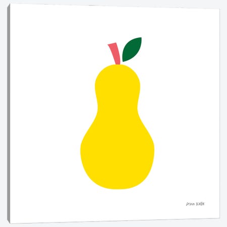Yellow Pear Canvas Print #NKL92} by Ann Kelle Canvas Artwork