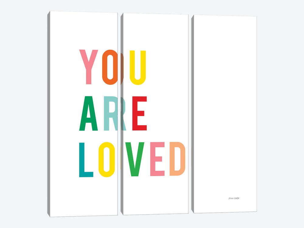 You are Loved by Ann Kelle 3-piece Canvas Wall Art