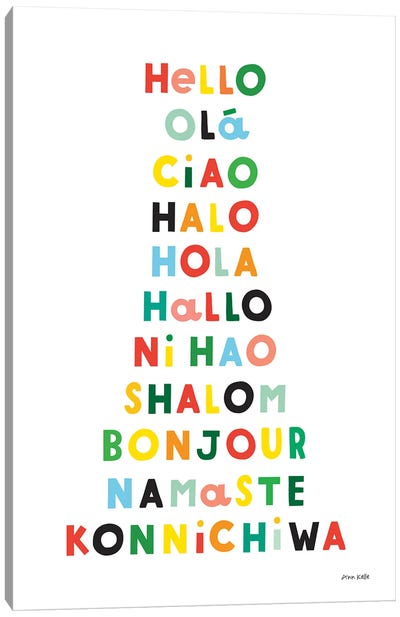 Language Of Hellos Canvas Art Print - Kids Educational Art
