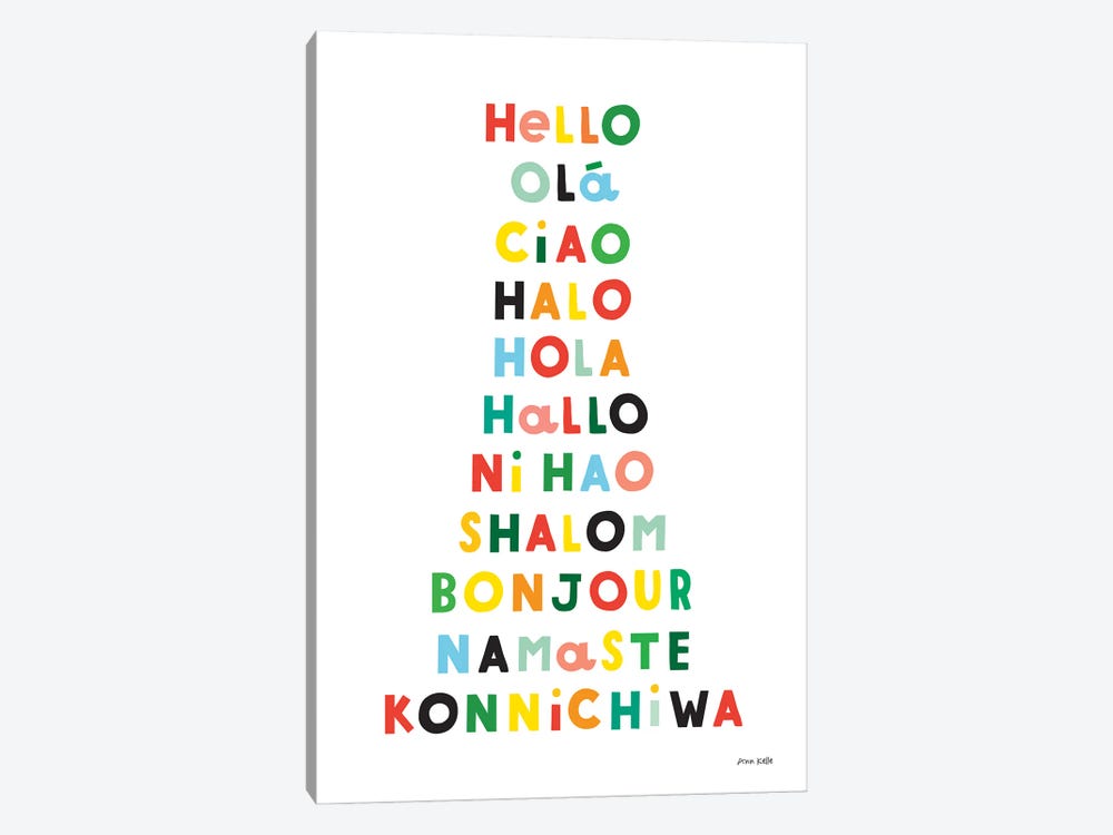 Language Of Hellos by Ann Kelle 1-piece Canvas Print