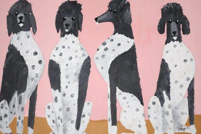 King Poodles by Nynke Kuipers metal wall art