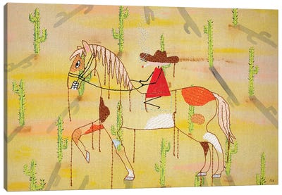 Lucy Luck Canvas Art Print - Cowboy & Cowgirl Art