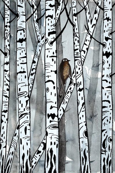Aspen Trees | Birch Trees: Nightbird by Nynke Kuipers