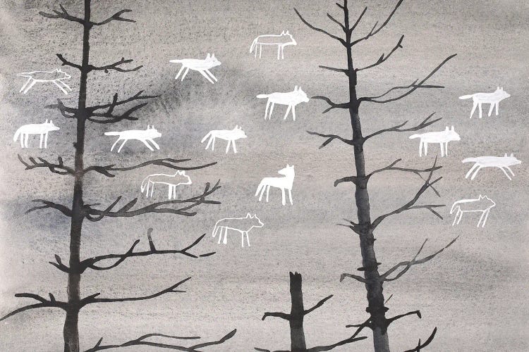 A Pack Of Wolves by Nynke Kuipers wall art