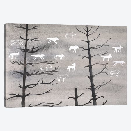 A Pack Of Wolves Canvas Print #NKP1} by Nynke Kuipers Canvas Art