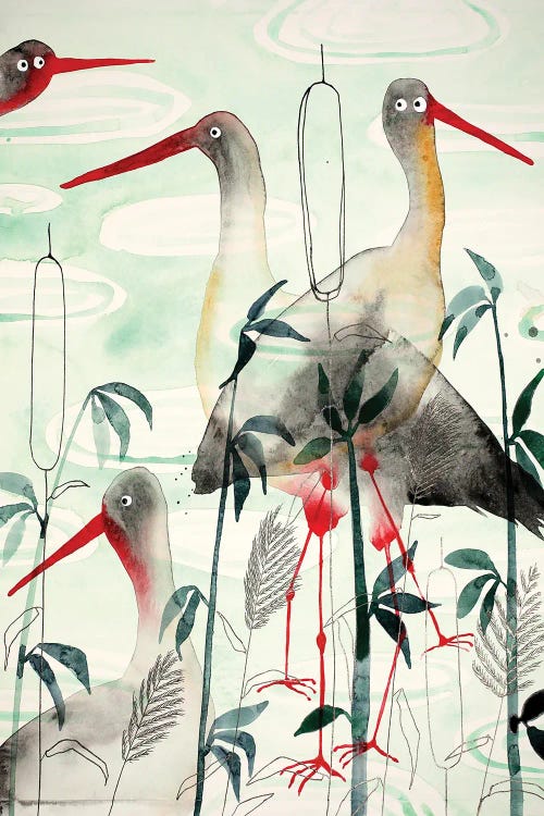 Storks by Nynke Kuipers wall art