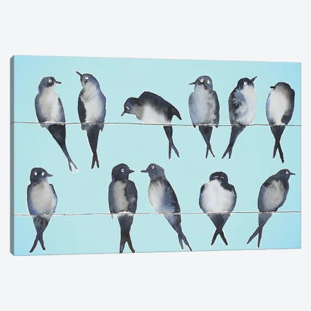 Swallows Canvas Print #NKP24} by Nynke Kuipers Canvas Wall Art