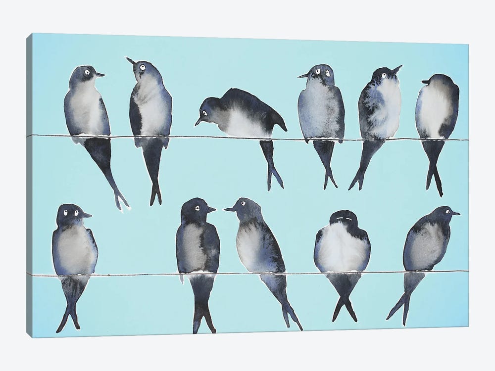 Swallows by Nynke Kuipers 1-piece Canvas Art Print
