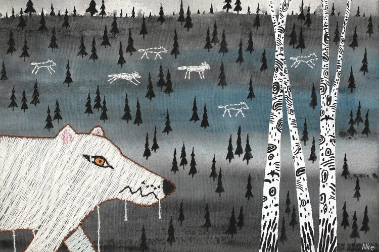 The Arrival Of Wolves Canvas Art by Nynke Kuipers | iCanvas