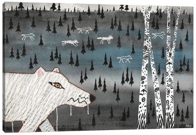 The Arrival Of Wolves Canvas Art Print - Nynke Kuipers
