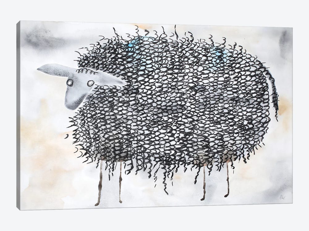 The Curly Sheep by Nynke Kuipers 1-piece Canvas Art