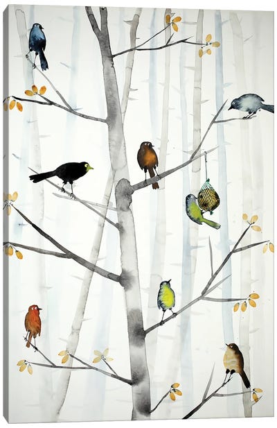Hungry Birds Canvas Art Print - Nynke Kuipers