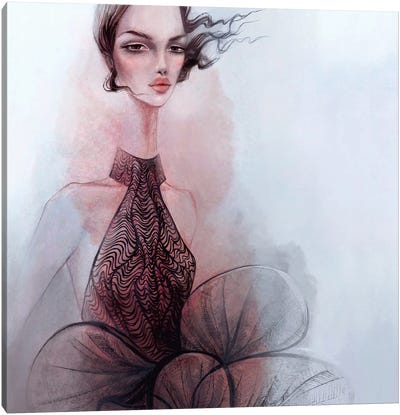 Wind Girl Canvas Art Print - Kasionatta