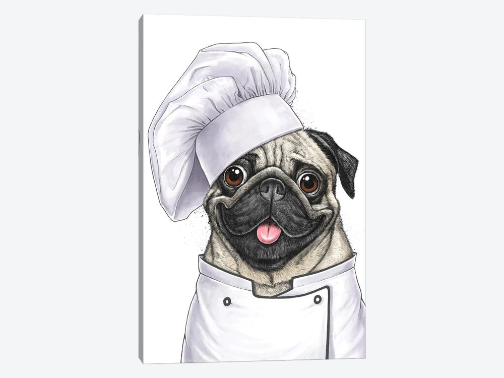 Pug Chef by Nikita Korenkov 1-piece Canvas Art