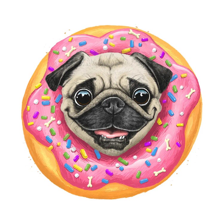 Pug In A Donut