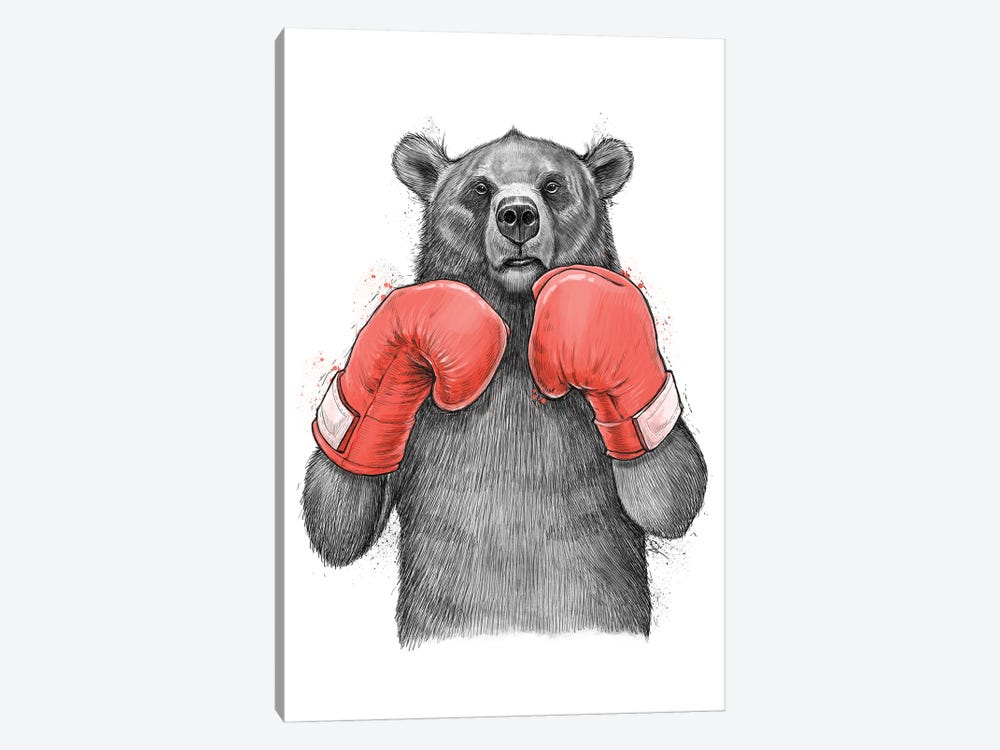 Bear Boxer by Nikita Korenkov 1-piece Canvas Art