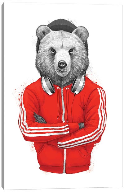 Bear Coach Canvas Art Print - Nikita Korenkov