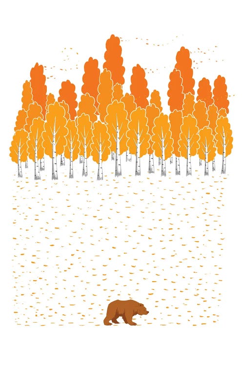 Birch And Bear by Nikita Korenkov wall art
