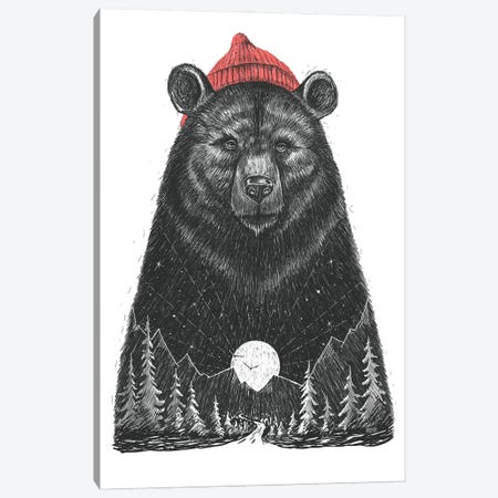Forest Bear Canvas Print #NKV30} by Nikita Korenkov Canvas Art