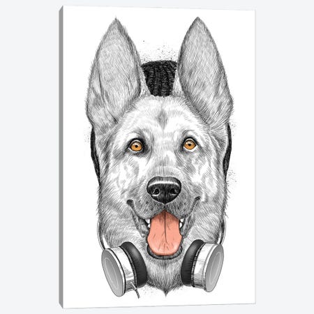 German Shepherd Dog Canvas Print #NKV33} by Nikita Korenkov Canvas Art