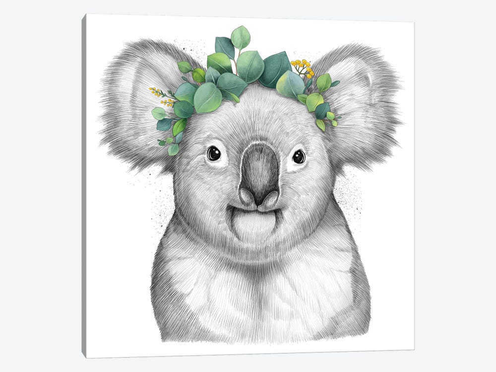 Koala With Eucalyptus by Nikita Korenkov 1-piece Canvas Art Print