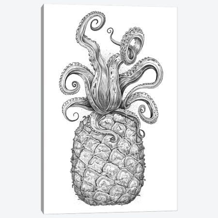 Octopus Pineapple Canvas Print #NKV49} by Nikita Korenkov Art Print