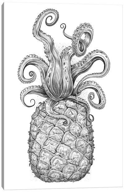 Octopus Pineapple Canvas Art Print - Nikita Korenkov