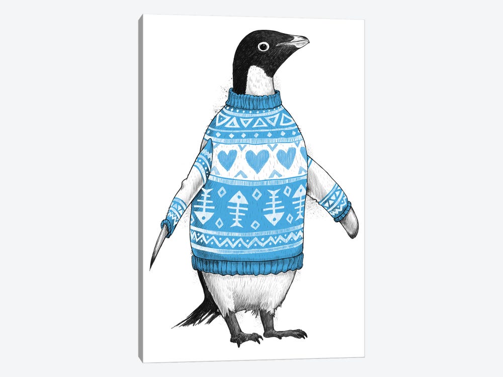 Penguin In A Sweater by Nikita Korenkov 1-piece Canvas Art