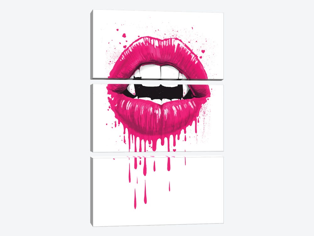 Vampire Lips by Nikita Korenkov 3-piece Canvas Artwork