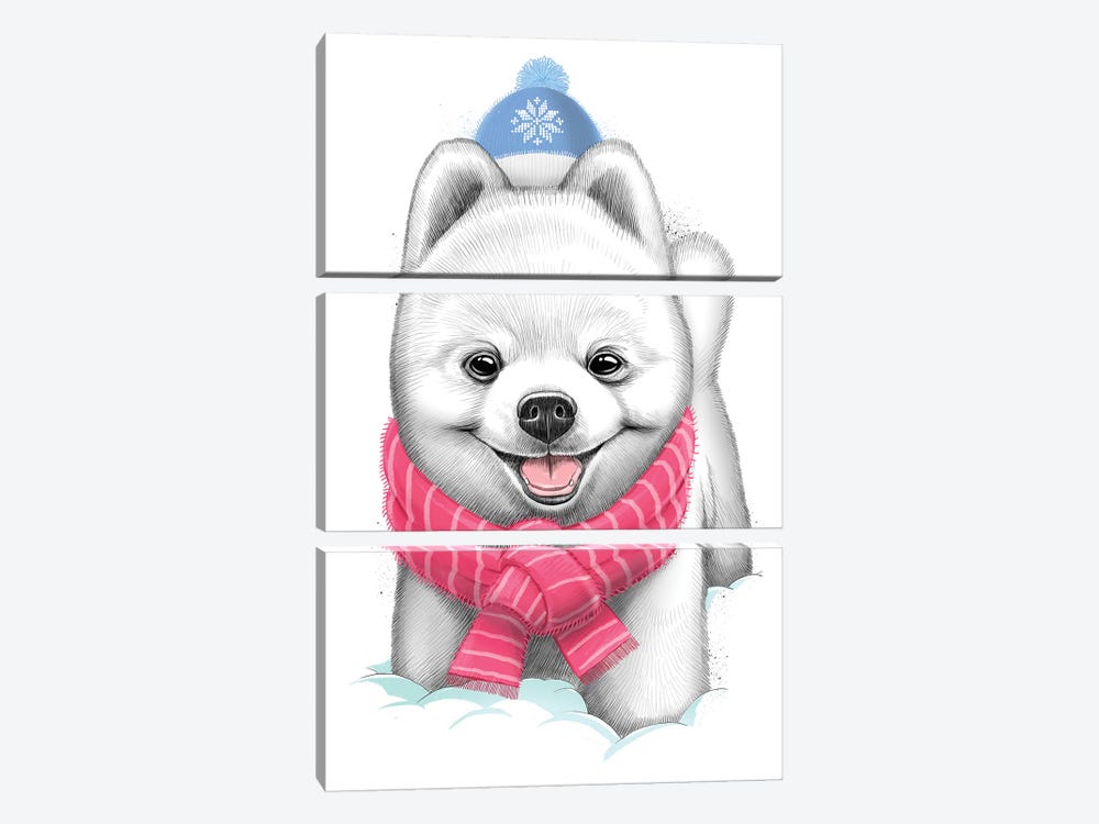 Snow Puppy by Nikita Korenkov 3-piece Art Print