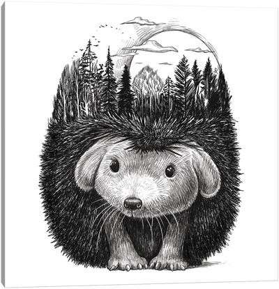 Forest In The Hedgehog Canvas Art Print - Nikita Korenkov