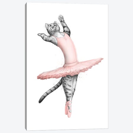 Ballerina Cat Canvas Print #NKV84} by Nikita Korenkov Canvas Wall Art
