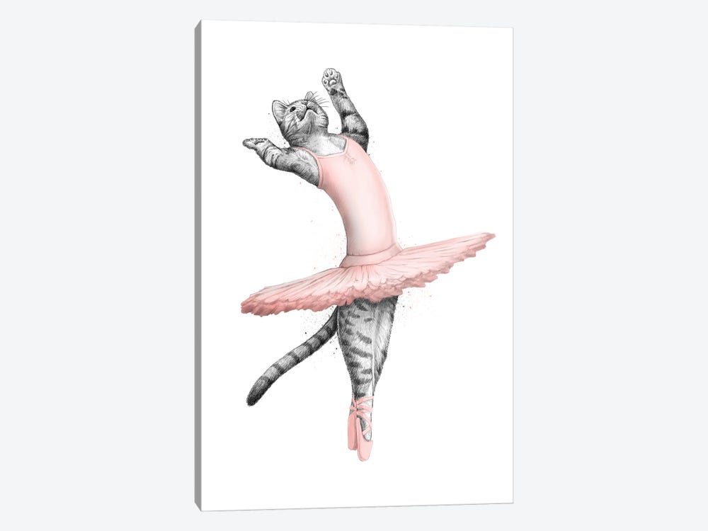 Ballerina Cat by Nikita Korenkov 1-piece Art Print