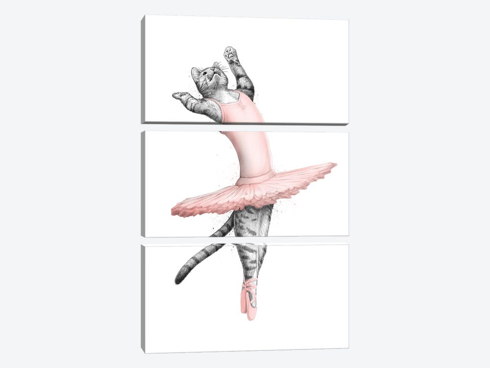 Ballerina Cat by Nikita Korenkov 3-piece Art Print