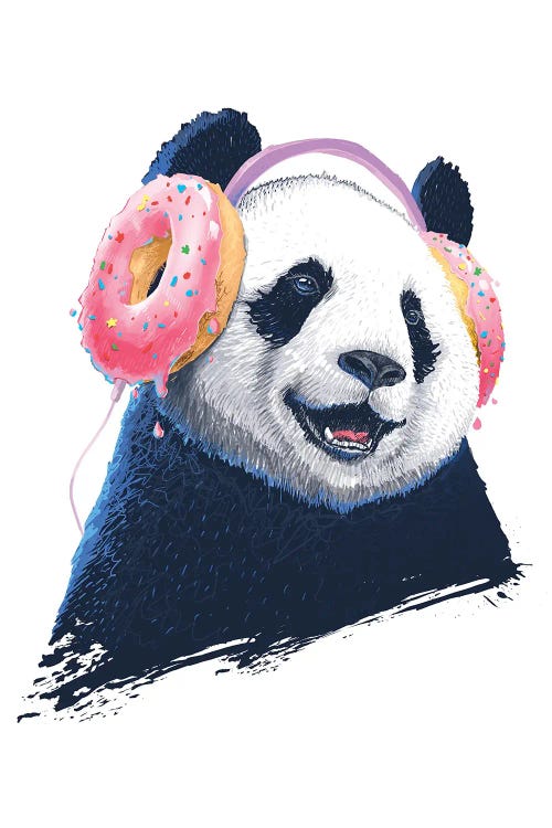 Panda In Headphones