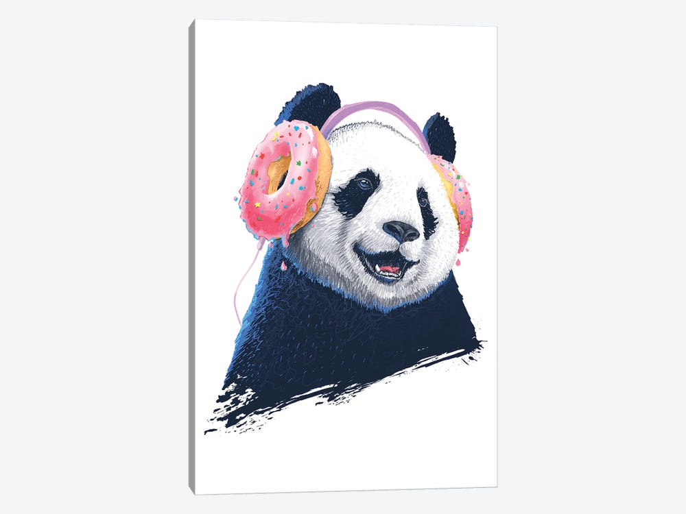 Panda In Headphones by Nikita Korenkov 1-piece Canvas Art