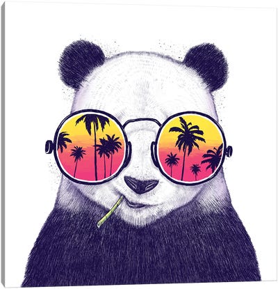 Tropical Panda Canvas Art Print