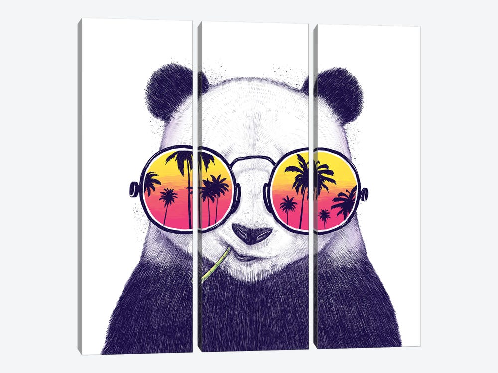 Tropical Panda by Nikita Korenkov 3-piece Canvas Art