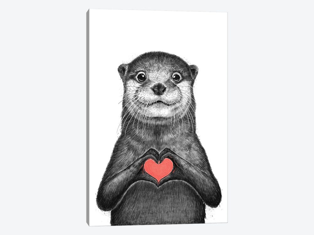 Sea Otter With Love by Nikita Korenkov 1-piece Art Print