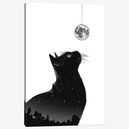 Night Cat Canvas Print #NKV95} by Nikita Korenkov Art Print