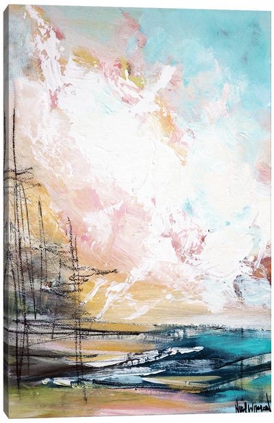At The Edge Of Summer Canvas Art Print - Pops of Pink