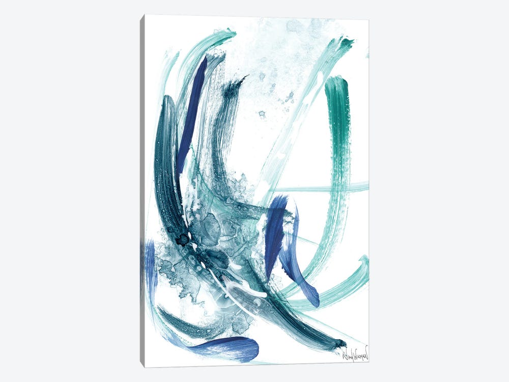 Blue Abstract VIII by Nikol Wikman 1-piece Canvas Art Print