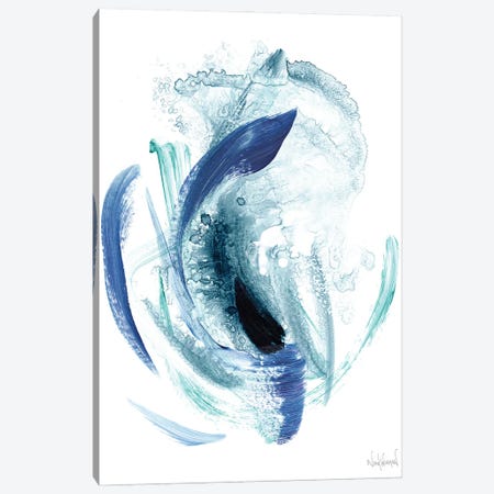 Blue Abstract VIII Canvas Print #NKW91} by Nikol Wikman Canvas Print