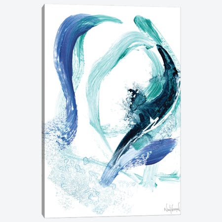 Blue Abstract VII Canvas Print #NKW92} by Nikol Wikman Canvas Art Print